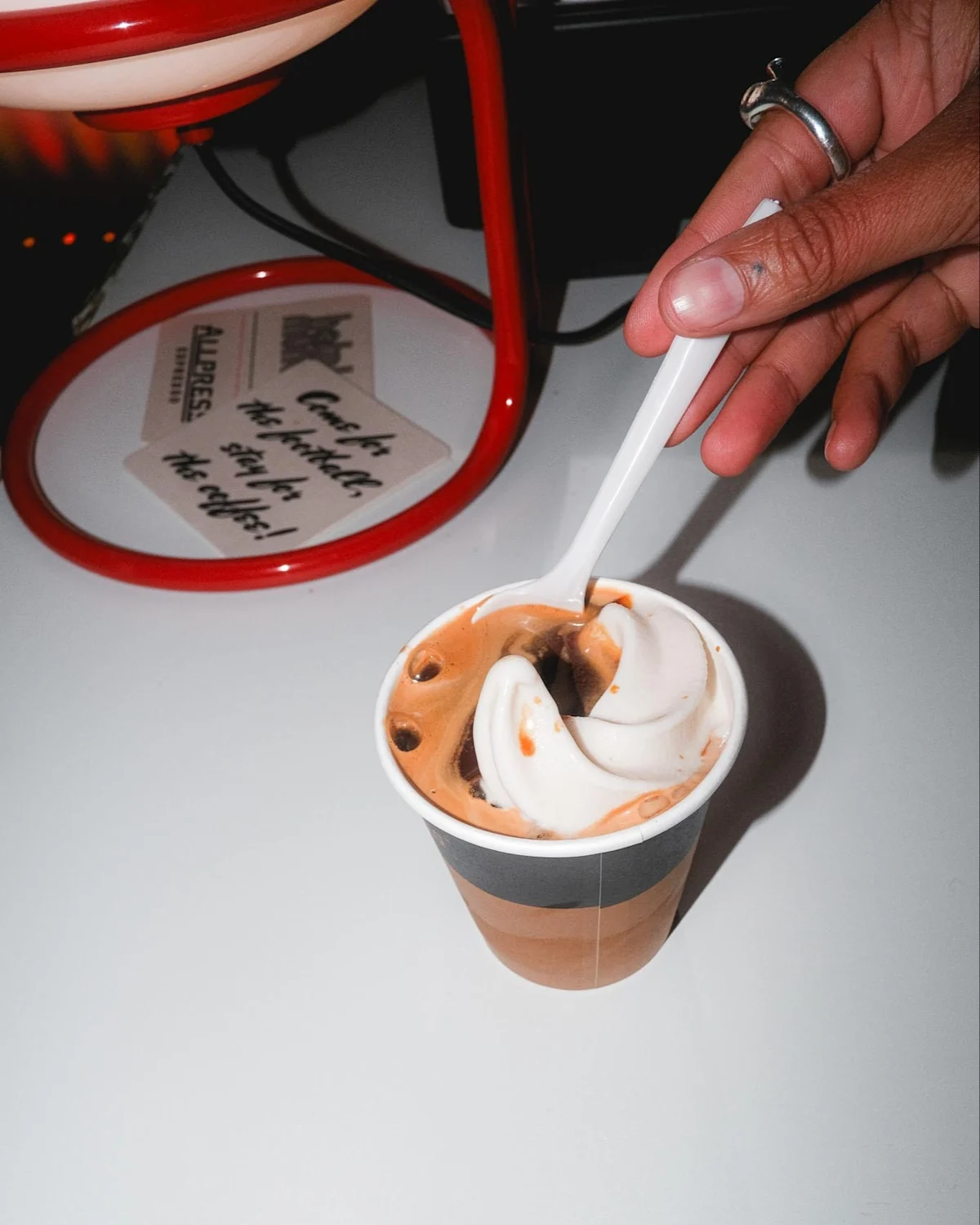 espresso oat affogato